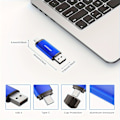 Pikkukuva 5 / 6: VANSUNY 32G/64GB/128G USB Type-C -muistitikku 2-in-1 Dual Flash Drive USB A + USB C OTG -muistitikku