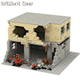 Pikkukuva 3 / 5: Hylätyt Raunioituneet Rakennukset Moc Ww2 Pubg Sotilas Tukikohta Diy Kohtaukset Rakennuspalikat Sarja Osia Armeijan Sotilaille Hahmoille Poikien Lelut 503kpl 267PCS