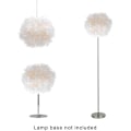 Miniatyrbillede 4 af 5: Fjerlet lampeskærm til loftslampe, fluffy lampeskærm Lampeskærm Lysskærm til bordlampe og gulvlampe, soveværelse diameter 30 cm, hvid