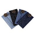 Pikkukuva 3 / 5: 4 kpl Denim-vyötärön pidennykseen tarkoitettua nappia farkuille ja hameille Comfy Metal