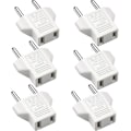 Miniatyrbilde 1 av 5: US til EU-adapter, [6-pakning] 2-pin CN Kina US-Amerika til 2-pin EU
