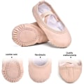 Miniatyrbilde 3 av 5: Ballettsko for jenter Dansesko for gutter i mykt skinn ROSA PINK 22