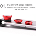Miniatyrbillede 3 af 5: 3-i-1 Fisheye-objektiv 0,67X vidvinkelzoom Fisheye makroobjektiv kamerasæt med klips universel objektiv til iPhone 13 Xiaomi Huawei Ed