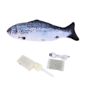 Miniatyrbild 1 av 9: Fladdrande Fisk Rörlig Fisk Plyschleksak med Ljus och Ljud Realistisk Fladdrande Fisk Vagglande Fiskleksaker Rörelse Katt Leksak Salmon