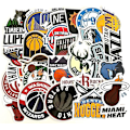 Miniatyrbilde 2 av 5: NBA-klistremerker (50 ark) NBA-basketballer for smarttelefoner, sykler, sparkesykler, ski, bagasje.