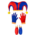 Miniatyrbild 4 av 5: Pomni-dräkt för barn, overall, cosplay, födelsedag, karneval, halloweenfest Q8 Q8 200