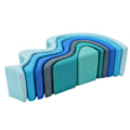 Miniatyrbillede 2 af 5: pcs Sea Wave byggeklodser Legetøj Farverige træ byggeklodser Børn Puslespil Læring legetøj