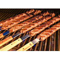Miniatyrbilde 5 av 5: 15,75\" lang 5/8\" bred 2mm tynn grillspyd i rustfritt stål, 8 stk, sølv