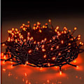 Miniatyrbild 1 av 5: Halloween Anslutbar Orange LED-slinga, 20M 200 LED Vattentät Utomhus Inomhus Ljusslinga, 8 Lägen Led-ljus, Fe-ljus för Julgran