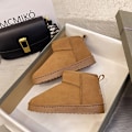 Miniatyrbild 5 av 8: Vinterförtjockade och sammetsvarma platta sulor Fashionable Anti-Sk Brown Brown 37