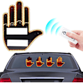 Miniatyrbild 1 av 5: Mittenfinger-bilbelysning - LED-trafikljus - Fjärrkontroll - Coola bilaccessoarer för män A
