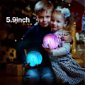 Miniatyrbilde 3 av 5: 3D månelampe, 16 farger LED lys måne romlampe 15 cm diameter, U