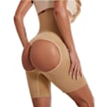 Miniatyrbild 1 av 3: Underkläder Högt Midja Kvinnor Stjärtlyft Kalsonger Kroppsformande Shapewear Höftförstärkare Shorts Slankning Aprikos Apricot ML