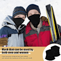 Miniatyrbilde 7 av 7: Vinterhalsvarmer Fleece Vindtett Halskrage Snood for Menn Kvinner Kaldt Vær Ansiktshalsduk Hodeplagg for Ski Løping Sykling