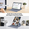 Miniatyrbillede 2 af 5: Til Lenovo Tab M11 (Xiaoxin Pad 11 2024) Etui PU+Akryl Tablet Stand Cover med Bluetooth Tastatur