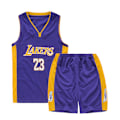Miniatyrbilde 1 av 2: LeBron James nr. 23 Basketball Jersey Set Lakers Uniform for Kids Teens W Purple Purple L (140-150CM)