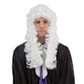 Miniatyrbillede 1 af 3: Bristol Novelty Unisex Dommer Paryk One Size Hvid Whit White One Size