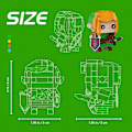 Miniatyrbillede 5 af 5: Link Bygge Sæt, Link Figur Holder Mastersword og Hylian Shield, Legetøj Gave til Fans Børn Voksne (177 Stykker) {DB}