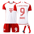Miniatyrbillede 1 af 2: Kane 23-24 FC Bayern München Trøjer Nr. 9 Hjemme Fodboldtrøje Sæt Voksne Børn-WELLNG Adult S（165-170cm）