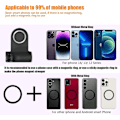 Miniatyrbillede 2 af 4: Magnetisk kameragreb Bluetooth-montering, med aftagelig Bluetooth-udløserfjernbetjening og kolde sko, til iPhone, Samsung, AndroidGrå