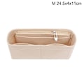 Miniatyrbillede 1 af 4: Multi-Pocket Dame Indsats Taske Håndtaske i filtstof - Kaffe Coffee S