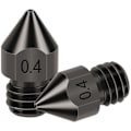 Miniatyrbillede 3 af 5: 2 stk. MK8 hærdet stål dyse printhoved forbrugsvarer 1,75/0,4 mm 3D-printer ekstruder dyser til Ender3/V2/PRO