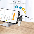 Pikkukuva 4 / 7: 2-in-1 Micro USB/USB-C - USB 3.0 -sovitin kaapelilla (2-pakkaus), Seminer USB C - USB -sovitin, Micro - USB -muunnin A -sovitin, musta