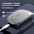 Miniatyrbillede 3 af 5: Trådløs mus genopladelig bærbar lydløs trådløs mus USB og Type-C Dual Mode trådløs mus 3 justerbar DPI til bærbar Mac PC
