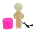 Miniatyrbilde 3 av 10: Kreativ liten nattlampe LED Fuzzy Boy Lampe BLÅ EU-STICK EU Blå EU-Stick-EU-Stick Blue