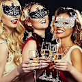 Miniatyrbillede 4 af 5: stk. Masquerade-maske, sort filigran og sølv filigran Fancy julemasquerade-masker til maskeradebal