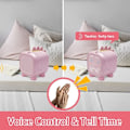 Miniatyrbillede 4 af 5: Dinosaur firkantet børnevækkeur (rosa, 8,8*12*11,5cm), chil
