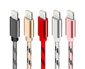 5 st 3 m flätade Lightning-laddningskablar Laddkabel för Iphone X Xs Pro Max