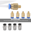 Miniatyrbild 2 av 5: Ptfe-rör Pc4 M6 snabbkoppling 2*Ptfe-rör 4*Pc4M6 snabbkoppling 4*Pc4M10 rak pneumatisk koppling tryck