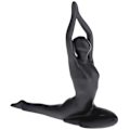Miniatyrbilde 4 av 5: Sharprepublic Skulptur. Jente keramikkfigurer. Yoga Pose Svart Modell Kvinne Statue Figur