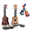 Miniatyrbild 1 av 4: Mini gitarr 4 strängar klassisk ukulele gitarr leksak musikinstrument för barn barn nybörjare tidig utbildning liten gitarr