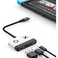Pikkukuva 1 / 4: Nintendo Switch OLED -konsolin telakka, 3-in-1 Switch TV -sovitin 4K HDMI-, USB 3.0 -portti, Type C 65W PD -lataus
