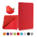 Miniatyrbild 1 av 5: SQBB för iPad 9.7 (2018) / 9.7 (2017) Origami Smart PU Läder + Tpu Tabletfodral Röd