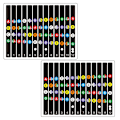 Miniatyrbild 2 av 3: 2 set elektriska gitarrtillbehör gitarrgreppbräda noter bas inlägg dekaler greppbräda markörer 14,5x9,3 cm 14.5x9.3cm