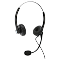 Pikkukuva 8 / 8: Langallinen puhelin kuulokemikrofoni meluvaimennus binauraliset yritys kuulokemikrofoni mikrofonilla call center asiakaspalvelu USB-liitin