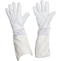 Miniatyrbillede 3 af 4: Premium Gedde-læder Biavl Handske med Hvid Ventilation Lang Canvas Ærme med Elastisk Manschet (XL) XL