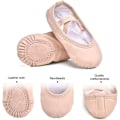 Miniatyrbilde 3 av 5: Ballettsko for jenter Dansesko for gutter i mykt skinn ROSA PINK 27