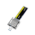 Miniatyrbilde 1 av 5: M2 Ssd-etui M.2 til USB 3.0 5gbps høyhastighets Ssd-etui for Sata M.2 Ngff Ssd 2242 2260 2280mm omtrent gjennomsiktig Transparent none
