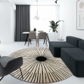Miniatyrbillede 2 af 5: Vardagsrum Børneværelse Moderne Design Rundt tæppe 100cm Rund B