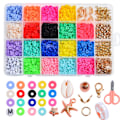 Miniatyrbillede 1 af 5: DIY lerperler 6mm 18 farver flade runde polymer lerperler
