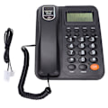 Miniatyrbillede 5 af 8: KXT2027CID ledning telefon med opkalds-id, semi-handsfree, 24 ringetoner, fastnettelefon med display til kontor, hotel (sort)