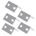 Miniatyrbilde 4 av 5: 5 stk 3D-skriver L-brakett i sølv aluminium, 2-hulls tilbehør for lineær kontroll
