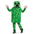 Miniatyrbild 1 av 7: Minecraft Pojk Creeper Pixel Dräkt, Halloween Kostym för Barn L