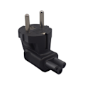 Miniatyrbillede 1 af 7: EU til IEC320 C5 strøm, EU han til IEC320 C5 hun AC-stik, EU(4,8mm) 2-ben til PDU/UPS konverteringsstik, 10A 250V