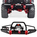 Miniatyrbilde 7 av 8: Metallfrontfanger med 2 LED-lys vinsj fjernkontroll egnet for TRX4 SCX10 RC-bil
