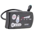 Miniatyrbillede 3 af 5: Elektrisk cykel 36v48v S800 Led LCD-måler kontrolpanel display til Ebike controller 5-polet vandtæt stik black